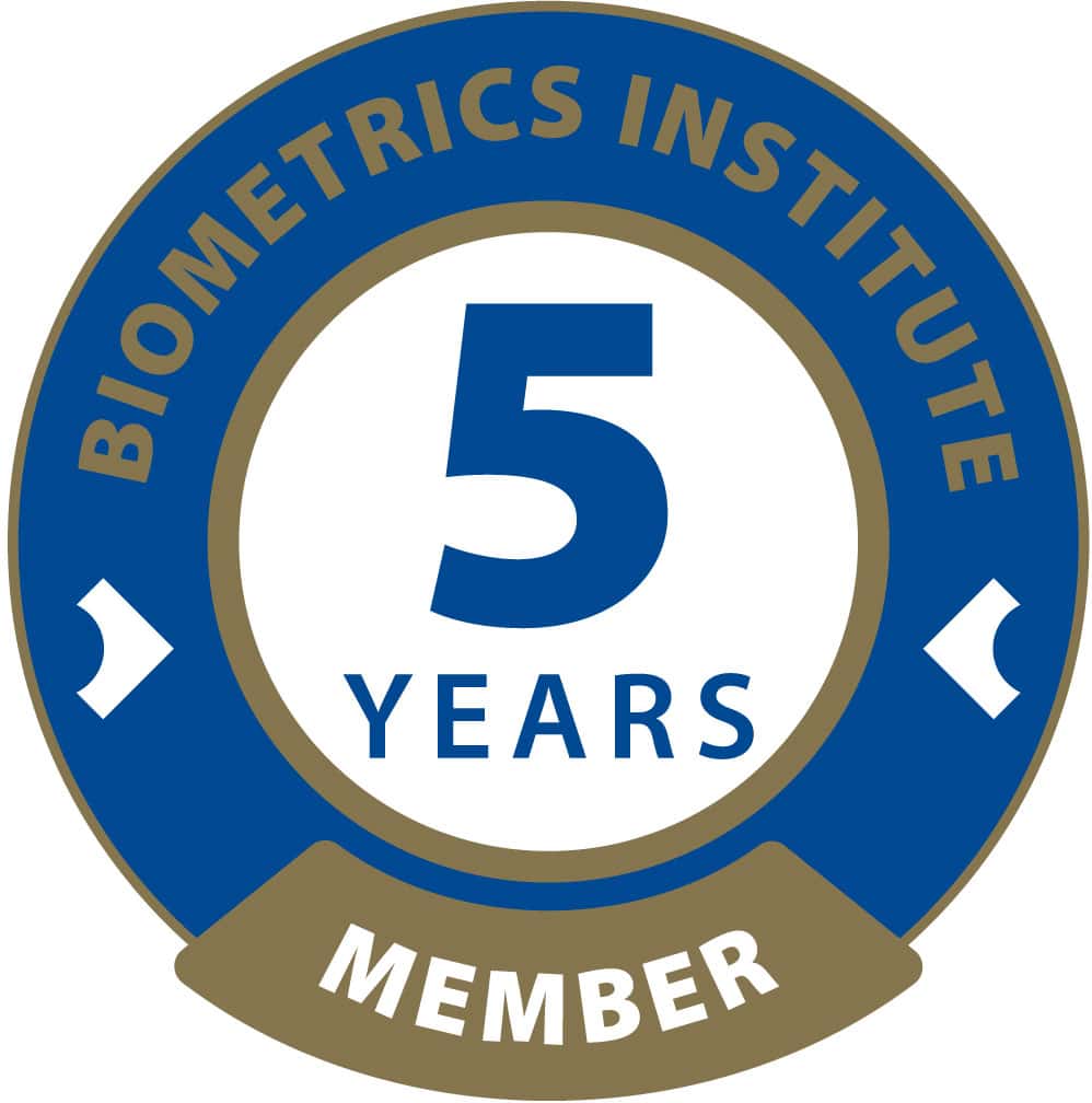 Biometrics Institute 5 YEARS member